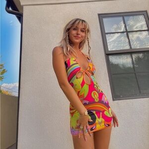 jaded london groovy summer mini dress